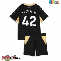 Camiseta Manchester City Antoine Semenyo #42 Visitante Equipación para niños 2026-27 manga corta (+ pantalones cortos)